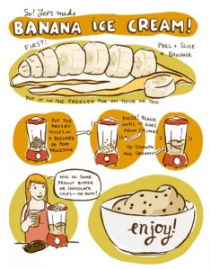 Banana Ice Cream: Way better than eating a whole pint of Ben & Jerry's if you're having "one of those days".